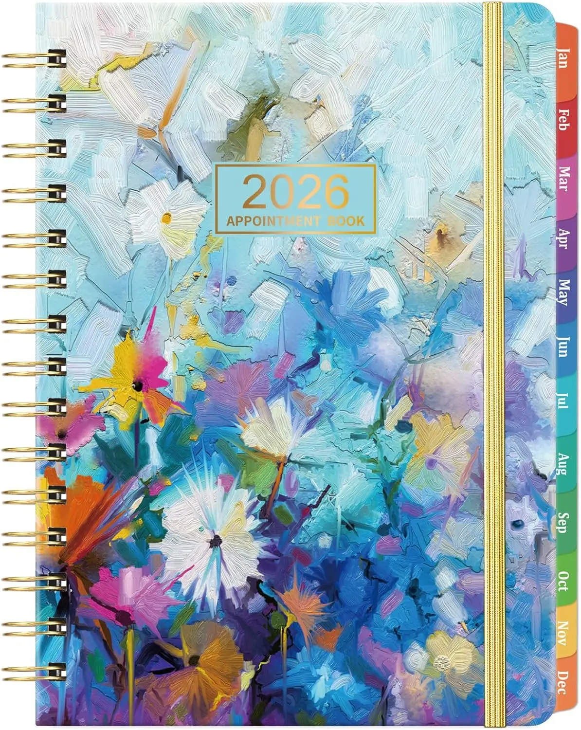 2026 Appointment Book - Weekly & Monthly Planner, 6.3" x 8.4", Jan 2026 - Dec 2026, 30-Minute Interval, 2026 Daily Hourly Planner, Inner Pocket, Colorful Monthly Tabs