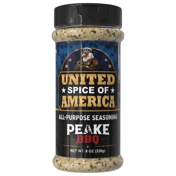 Peake BBQ United Spice of America - All-Purpose Seasoning - for Pork, Beef, Chicken, Vegetables, Seafood and More (4 oz)