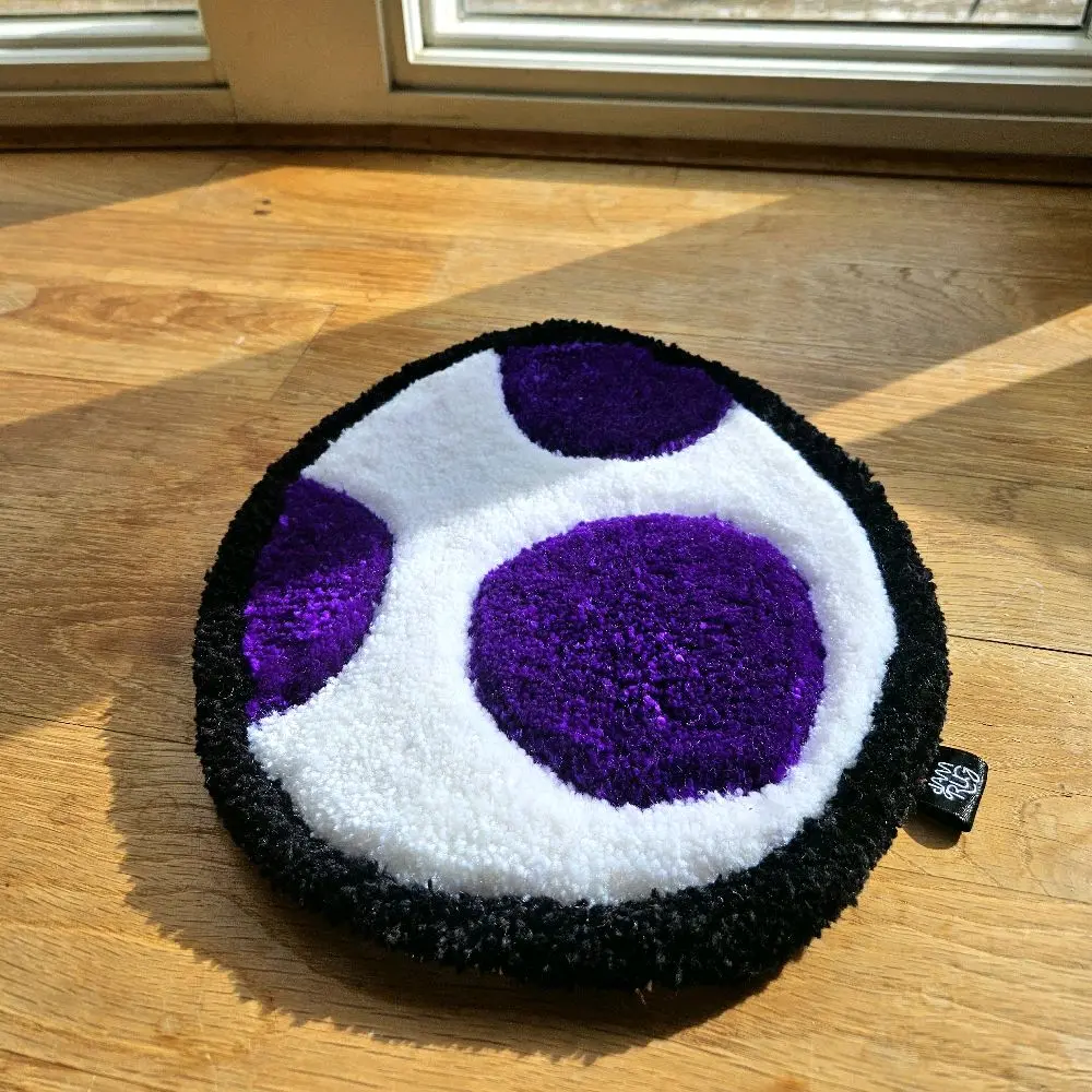 Handmade Colorful Easter Egg Area Rug 9,5 × 11 inch. Cute Happy Easter Eggs Rugs Floor Mat, Non-Slip Backing Rug Carpet for Bedroom Living Room Study Playing Carpet. Dragon egg.
