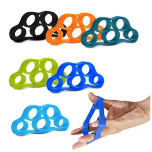 6Pcs Silicone Finger Stretcher Resistance Bands - Finger Extension Exerciser Hand Strengthener for Finger Grip Strength Trainer for Hand