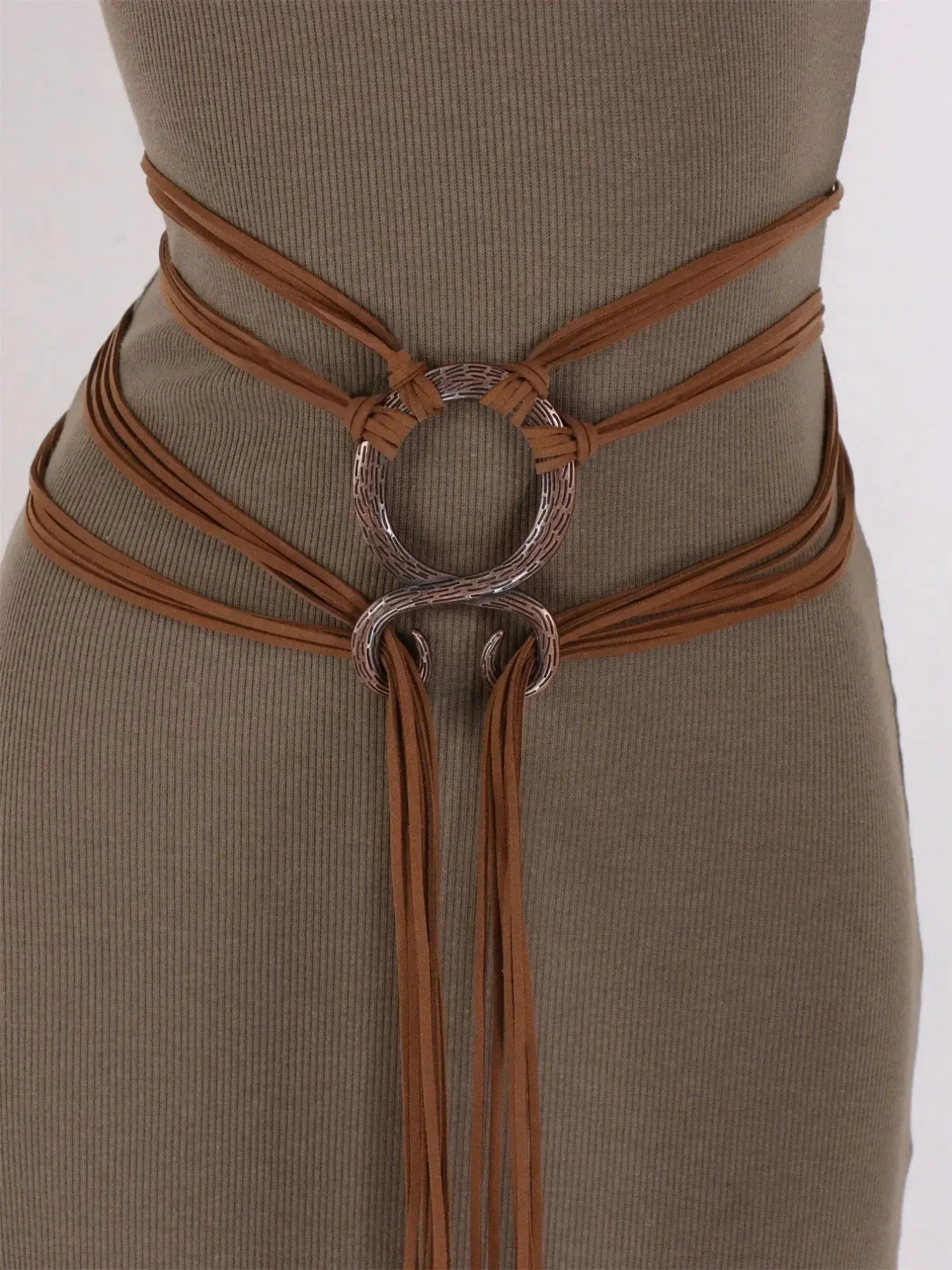 Women's Medieval Rope Knot PU Belt - Tie Waist, Nordic Witch Style Knotted Waistband, Viking Renaissance Clothing Accessory, Vintage Tassel Belt for Halloween, Wedding & Renaissance Fairs, Stylish Design Belts