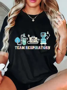 100% Cotton Team Respiratory Therapist Squad Respiratory Therapy RT T-Shirt