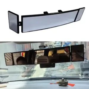 15" Panoramic Clip-on Rear View Mirror for Cars, Trucks, Suvs, Hd Wide Angle Convex Mirror Extender, Easy Installation, Auto Rear View Mirror Accessories, Interior Car Safety Accessories