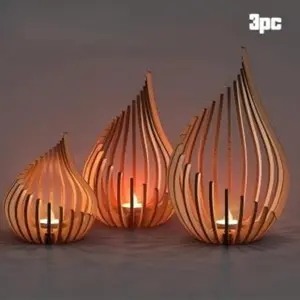 1 Wooden Creative Candle Holder - Modern Minimalist Style Tea Light Candle Holder, Handcrafted Design, Suitable for Living Room Mantel Decoration, Home Decoration, Wedding Party Decoration, Christmas Decoration, Best Christmas Gift for 2025