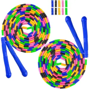 Long Double Dutch Jump Rope 16 Ft 2 Pack, Jump Rope for  Adults, Beaded Segmented Skipping Rope
