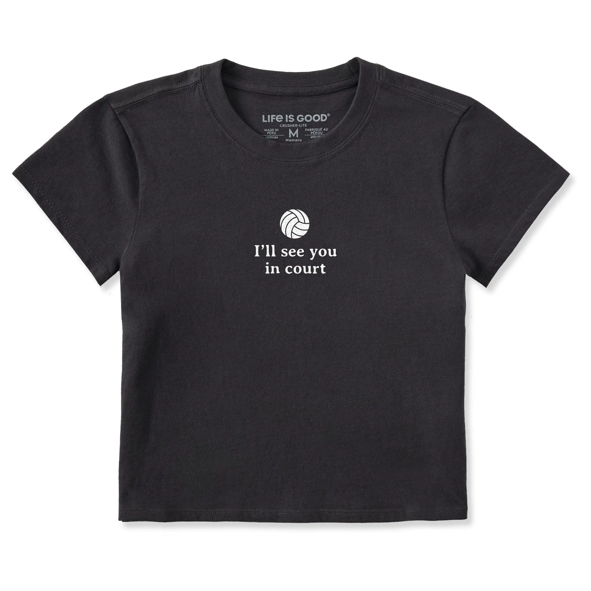 Women's I'll See You in Court Volleyball Crusher-LITE Shrunken Tee