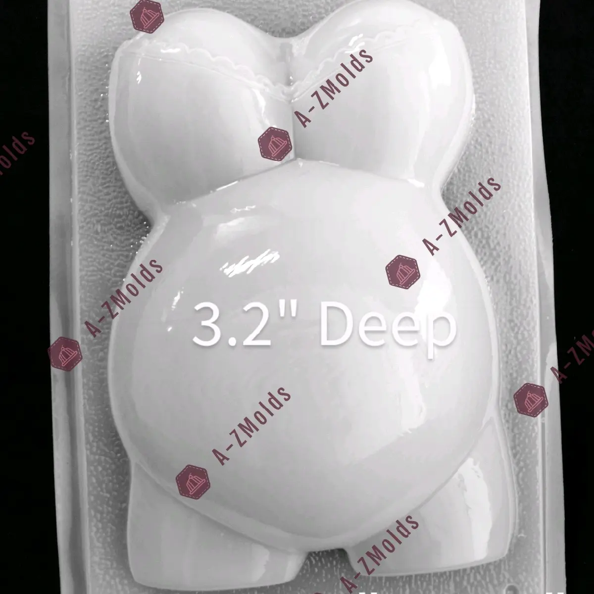 Pregnant belly mold , Jello, plaster, chocolate, candles