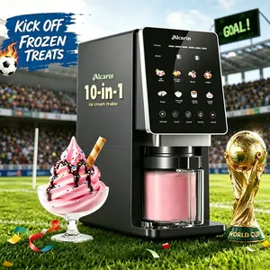 <Kick Off Frozen Treats> 10-in-1 Electric Ice Cream Maker Machine for Homemade, Frozen Treat, Gelato, Froyo, Mix-in & More, High-Protein, Keto, Vegan, Dairy-Free Options summerwins