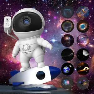 DEMILARE Astronaut Design Plug-in Galaxy Projector Light, Portable Rocket Man with Timing Function LED Light, Bedroom Game Room Multi-Scene Compatible Can be used for Decorative Night Light,Lamp Audio,Stock Up,Mother's Day, Planetarium Star Projector, Sta
