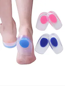 Unisex Silicone Gel Heel Cups for Shock Absorption, Transparent Ergonomic Design, Comfortable for Sports & Daily Use, Heel Protector for Sneakers & Boots, Shock Absorbing Insoles, Shoe Insole