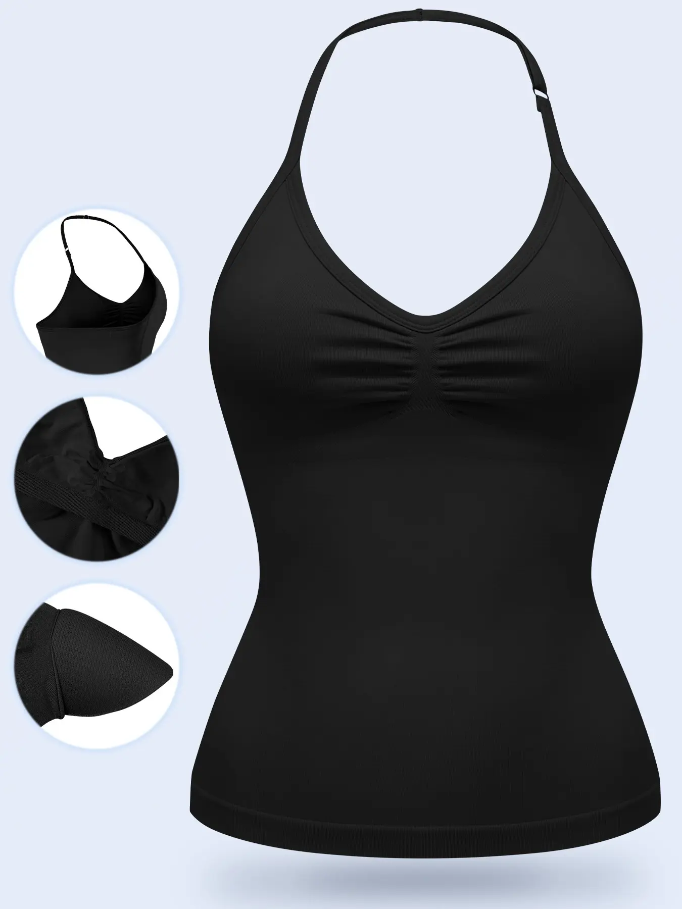 Women Longline Strappy Top Fitness Sports Yoga Gymwear Tanks Workout Sportswear Activewear Outdoor Running Tops