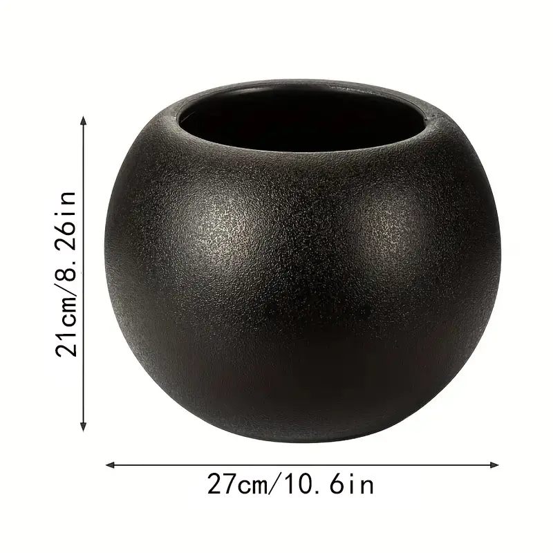 Elegant Ball-Shaped Floor Plastic Planter, Decorative Round Planter, Round Planter, Ideal for Artificial Plants, Greenery, Succulents, Home Decor, Christmas Decoration