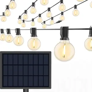 String Lights Waterproof LED Indoor/Outdoor Hanging Umbrella Lights with 25 Bulbs - 27 Ft Patio Light for Deckyard Tents Market Cafe Gazebo Porch Party Decor (25 Light Bulb)