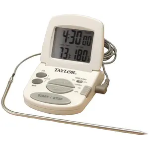 212 MAIN 1470N Digital Cooking Thermometer - Home Kitchen Meat Thermometer with LCD Display, Built-in Timer, Dual Temp Functionality