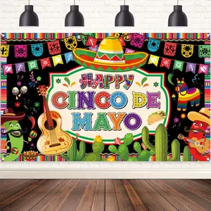 Cinco De Mayo Banner, Mexican Fiesta Decoration, Perfect for Parties & Celebrations, Ideal for Both Indoors & Outdoors