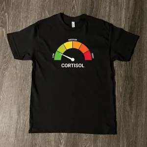 High Cortisol Low Cortisol Funny Casual 100% Cotton Heavyweight Short Sleeve T-Shirt / Crewneck Sweatshirt / Hoodie