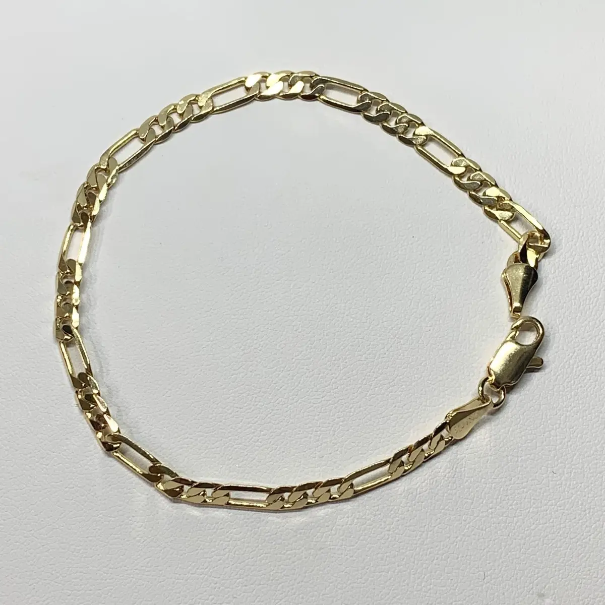 YELLOW gold Bracelet 14K Gold Filled bracelet, Pulsera Figaro Brazilian Gold Filled Jewelry