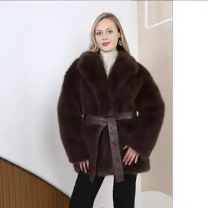 Gaoya Kusa imitation fur coat women's large size 2025 new fur warm coat medium and long