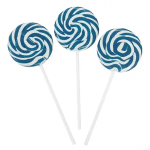 Blue Petite Swirl Lollipops - Blue Raspberry: 24-Piece Bag