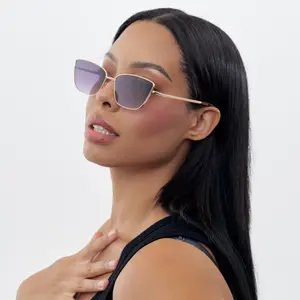 V BY VYE - DONNIE - Cat Eye Full Metal Frame with Smoke Lenses - GEN Z Collection