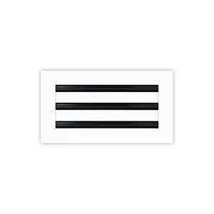 BUILDMART - 12x6 White Modern AC Vent Cover - Decorative Aluminum Air Vent - Standard Linear Slot Diffuser - Heating and Cooling Register Grille for Ceiling, Walls & Floors