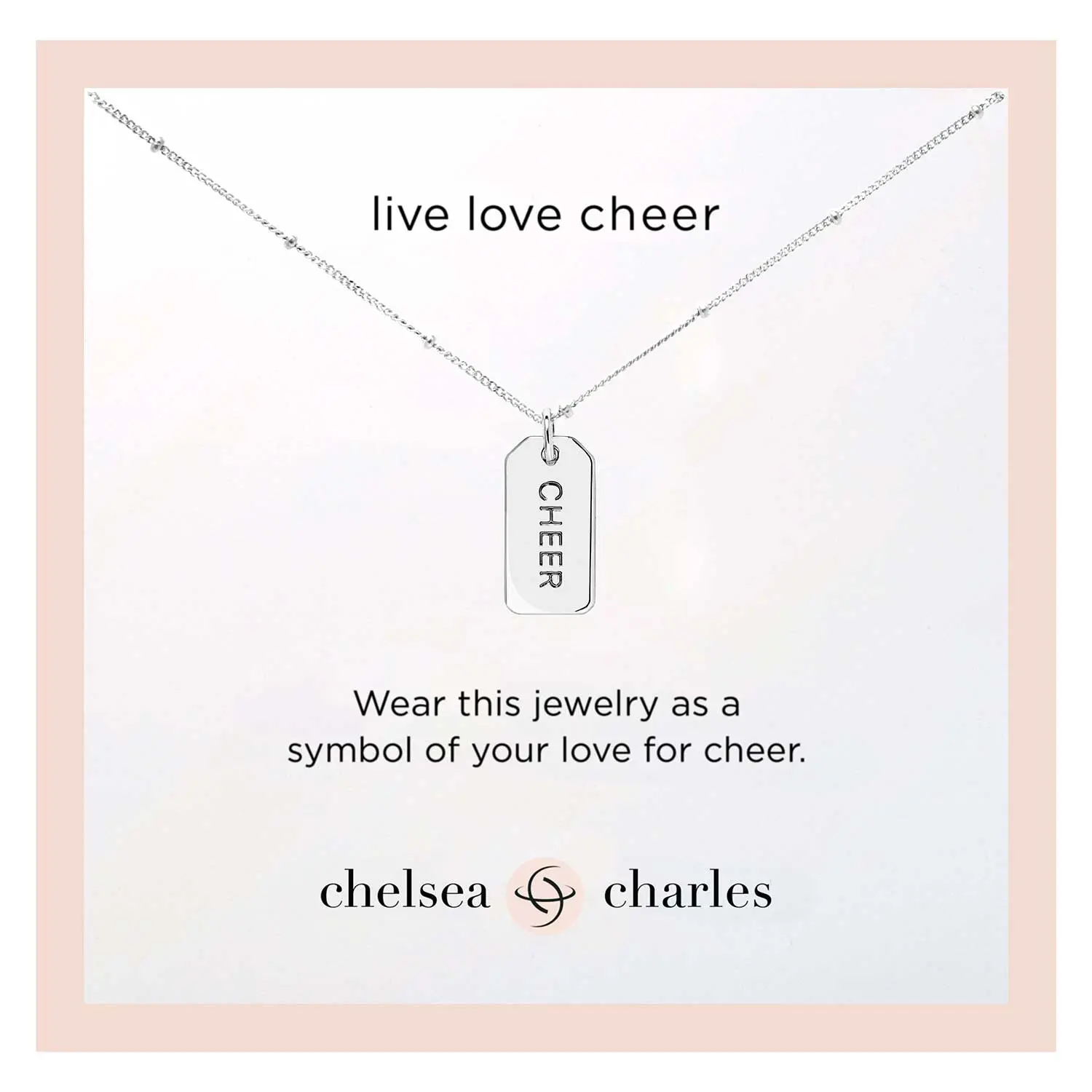 Silver Cheer Charm Necklace (Reversible) Silver Cheer Charm Necklace (Reversible)