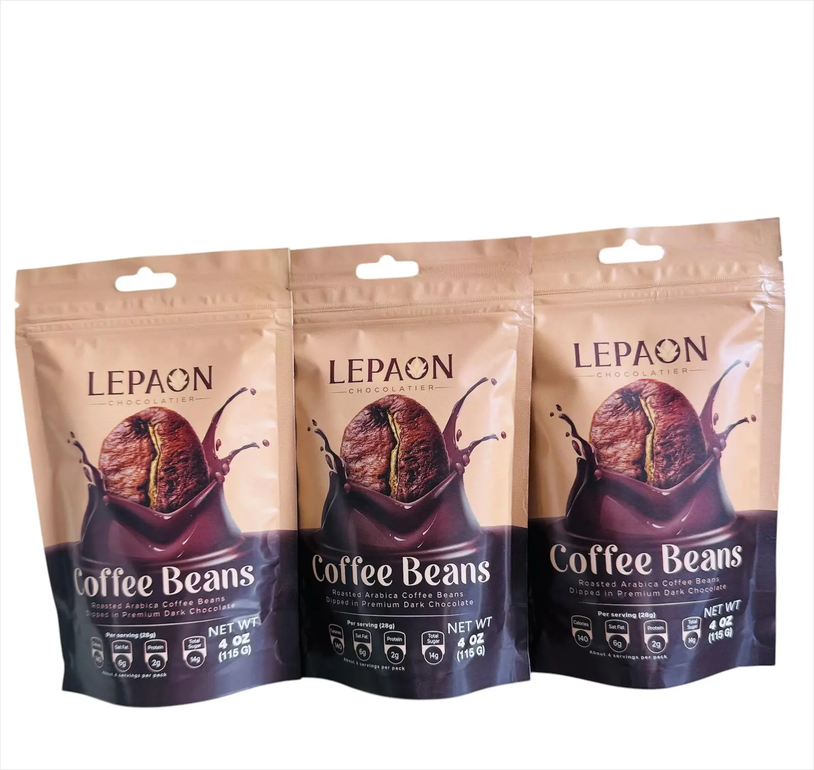 DARK CHOCOLATE COATED COFFEE BEANS PACK OF 3