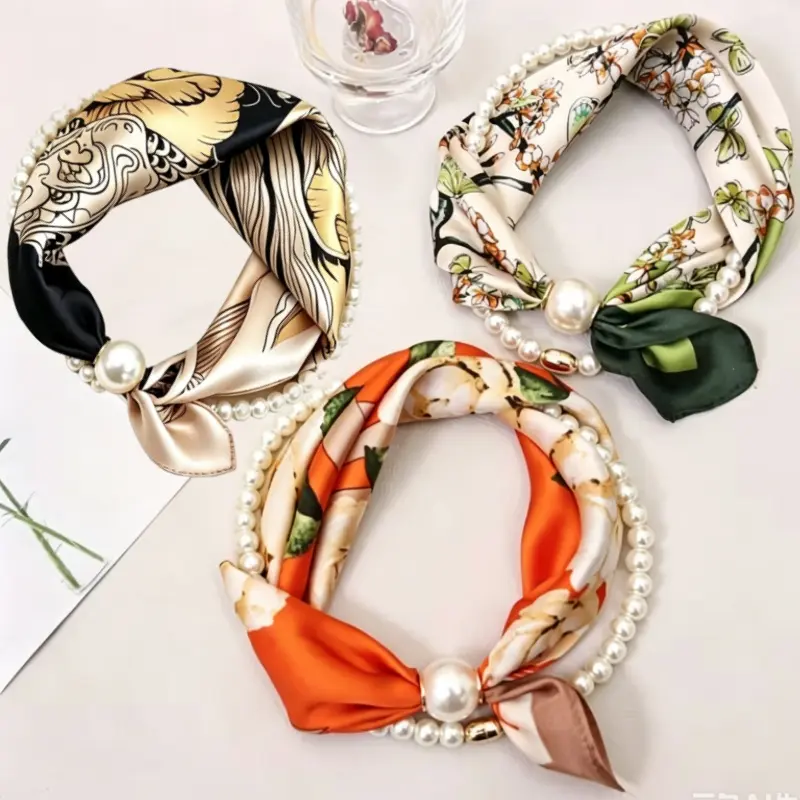 3pcs Set New Style Scarf, Versatile European and American Style Light Luxury Artistic Neck Warmer Scarf 3pcs Set New Style Scarf, Versatile European and American Style Light Luxury Artistic Neck Warmer Scarf