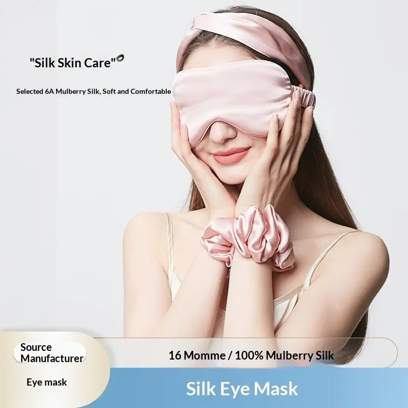 100% Mulberry Silk Sleep Mask - Multiple Colors, Gentle Touch, Lightweight Light-Blocking, Adults' Single Item for Night Routine, Sleep Aid, Travel, Self-Care Rituals, Soft, Sleep, Travel, Self-Care Rituals