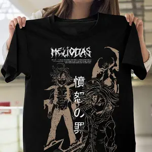 Meliodas of Seven Deadly Sins gift for mens in black shirt AN90