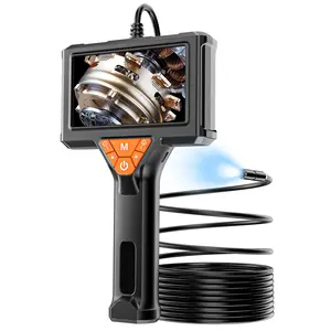 Endoscope Camera with 4.3 Inch Screen, 8 LED Lights, Ip67 Waterproof Snake Endoscope, Semi-Rigid Cable, Car Plumbing Hvac Home DIY, Diagnostic Tool