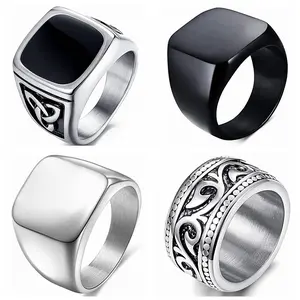 316 stainless steel , Celtic triangle knot , European and American men's jewelry, personalized , waterproof and hypoallergenic, suitable for daily wear or as a gift class ring