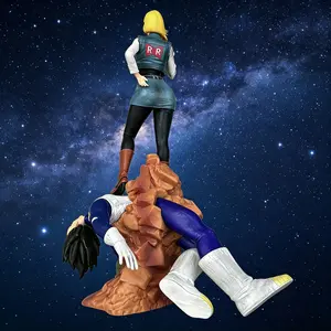 DBZ advanced animation battle scene hand-made collection ornaments rock base home decoration to send boyfriend birthday gift holiday surprise gift.