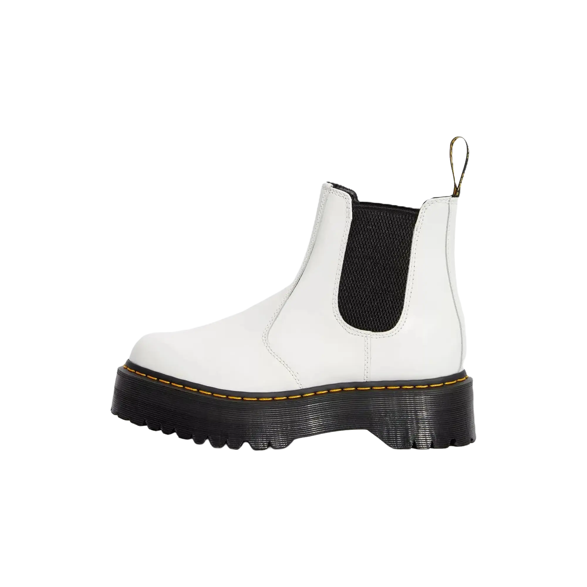 2976 Smooth Leather Platform Chelsea Boots "White" 25055100