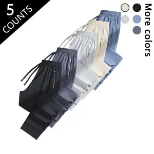 Comfortable Stretch Joggers for Men Elastic Waist Secure Zippered Pockets Menswear Pants