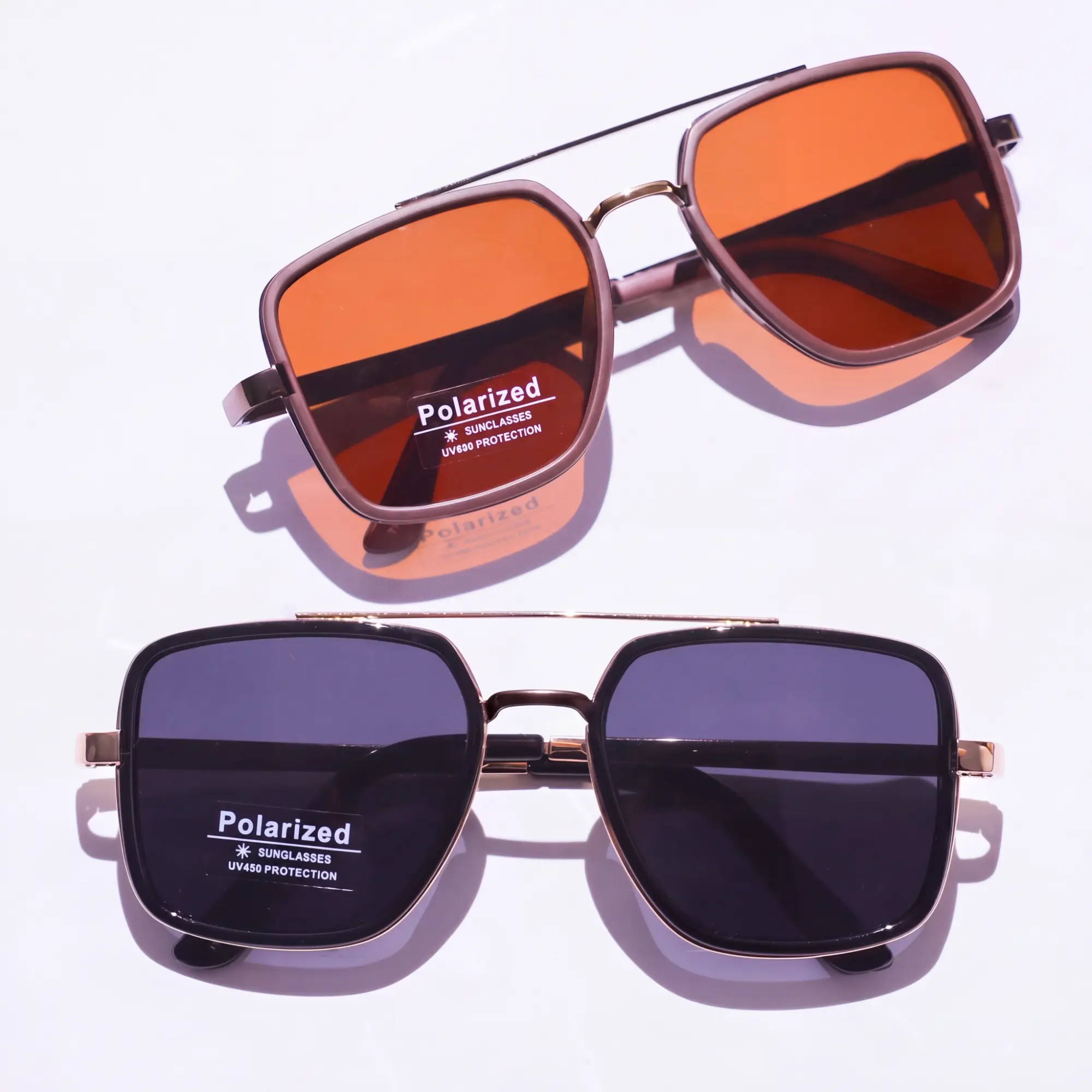 New Horizons Polarized Aviator Sunglasses for Guys, TR90 Alloy Full Rim Double-Bridge Lightweight Frame, UV400 Protection, Stylish Fashion Accessories, Ideal Father's Day Gifts, TAC Lenses