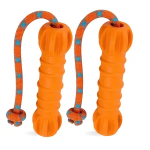 Ruffify Dog Water Toys, 2 Pack Floating Fetch Toys with Rope Handle, Bright Orange Dog Pool Toys for Medium to Large Dogs, High Visibility Bumper for Lake, Beach, Pool & Outdoor Play