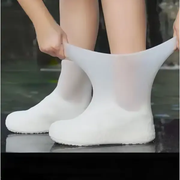 Waterproof Rain Boot Covers Anti Slip Reusable Silicone Shoe Protectors for Men Women Outdoor Walking Hiking Cycling Gardening Rainy Day Commute