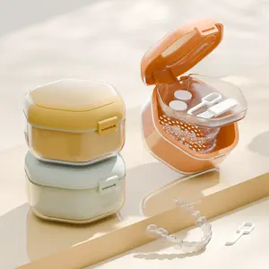 Orthodontic Braces Case Invisible Braces Teeth Straightening Retainer Storage Box Portable Box Denture Storage Cleaning Box Retainer Box Storage Washable Box Transparent Braces Home Mouthguard Storage Box Holder Travel Office Denture Care Tool