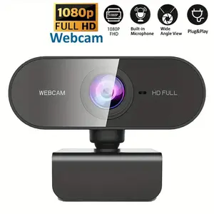 Webcam with Microphone&1080P HD Web Cam,Stand for PC/MAC/Laptop/Desktop, Wide Angle Web Cameras for YouTube,Skype,Zoom,Xbox One,Video Calling,Studying, Plug Play Webcam
