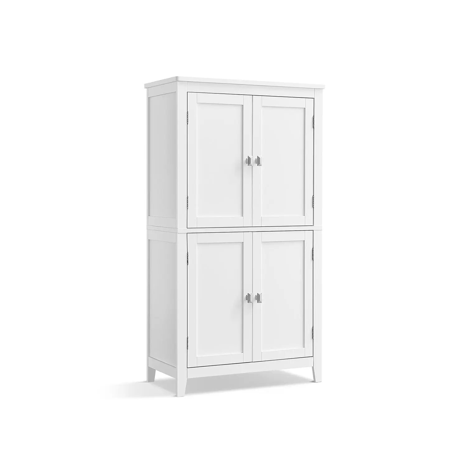 VASAGLE Adjustable Freestanding Bathroom Floor Storage Cabinet with 4 Doors, 300lb Capacity, 5-Level Shelf Fit