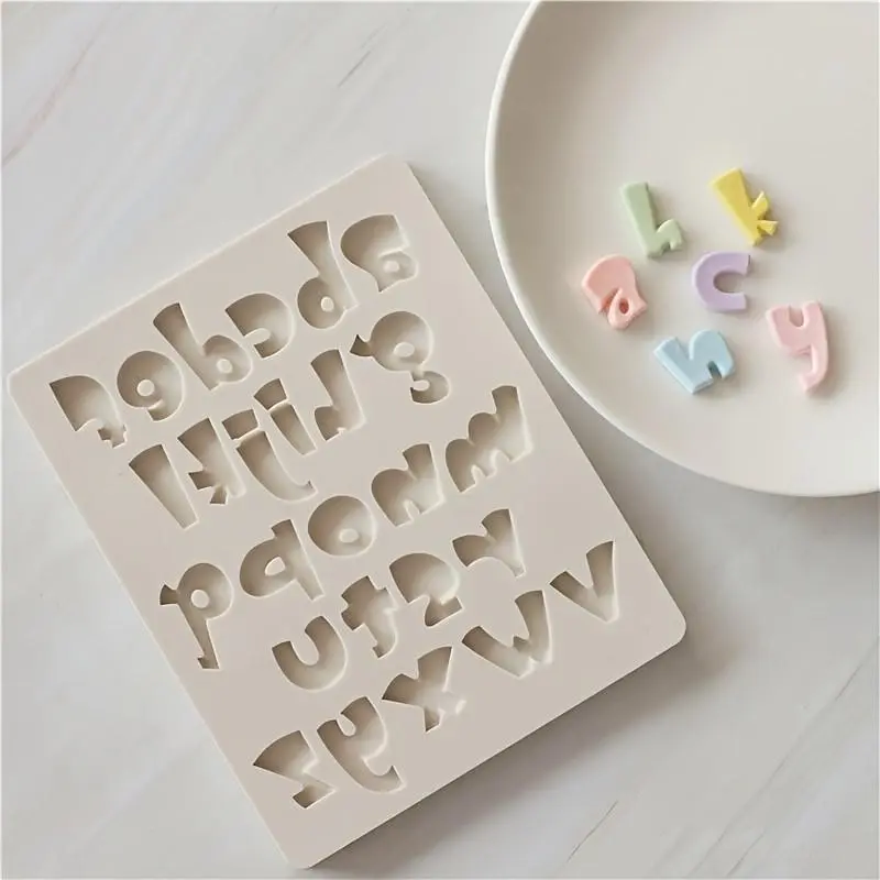 Silicone Letter & Number Mold, 1 Count Lowercase Letters Baking Mold, Fondant Cake Decorating Tool, Baking Mold for Cake, Cookie, Chocolate, Pastry Decorating Tools, Cake Decoration Tools, Baking Supplies