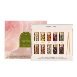 Kkokdam Lovely Tea Collection with Tea Tweezers, Flower Tea Gift Set