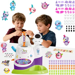 195pcs DIY Craft Kits for Kids, Make Your Own Magic Balloon Nano Tape Bubble Kit, DIY Rocket Balloon Making Kit with Sticky Bouncy Bubble & Stickers Accessories,Toy Gift for Kids Boys Girls Ages 3-12