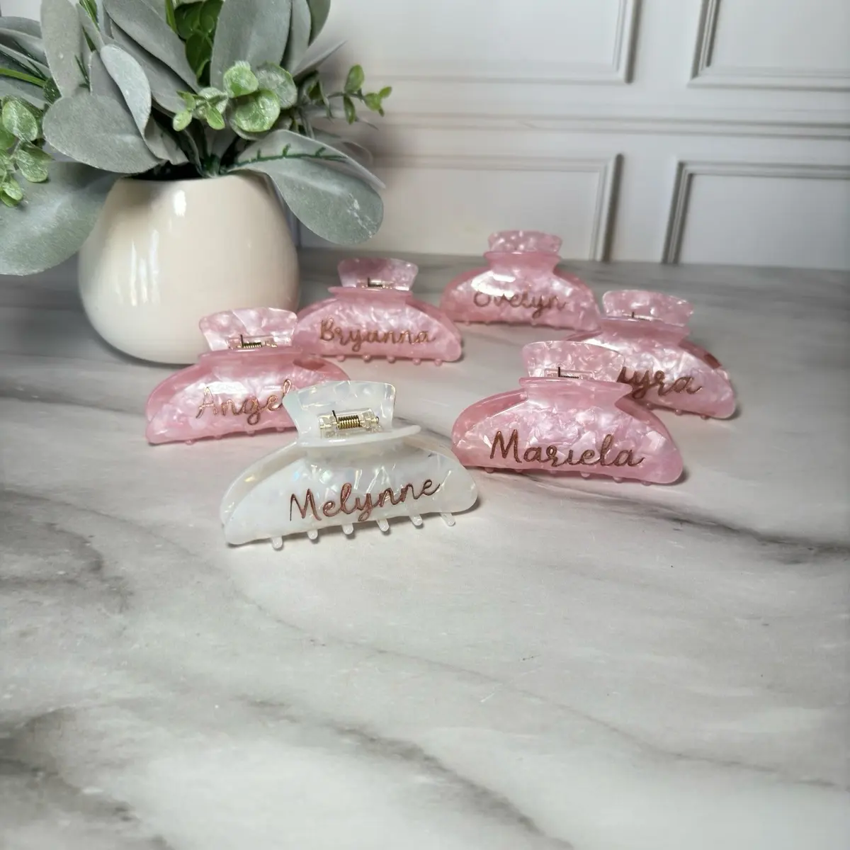 Personalized hair claw clips Plastic