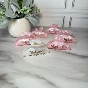 Personalized hair claw clips Plastic