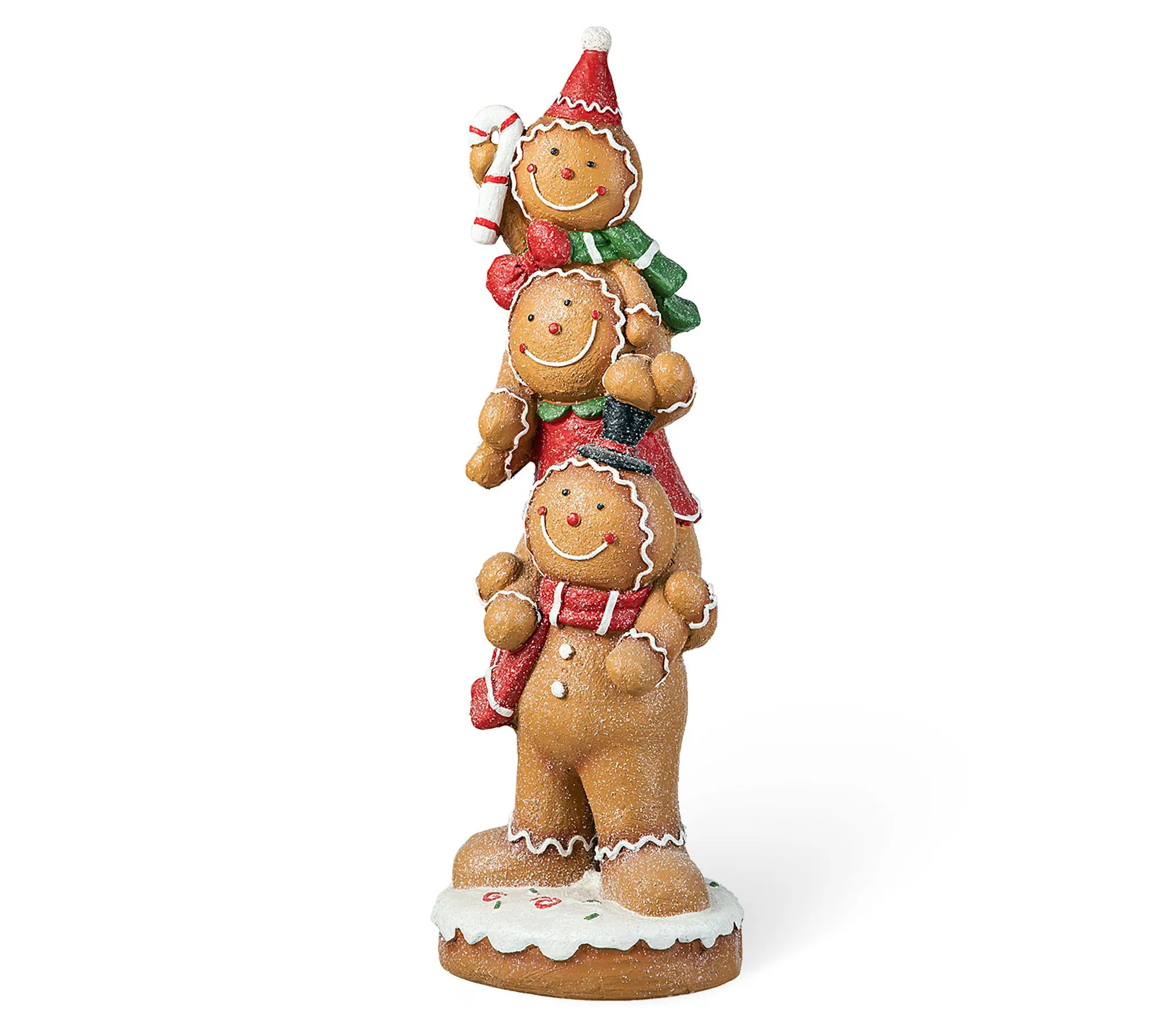Glitzhome 29" Christmas Stacked Gingerbread ManPorch Decor Glitzhome 29" Christmas Stacked Gingerbread ManPorch Decor