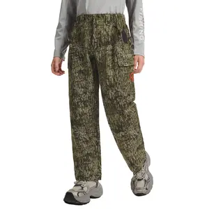 BASSDASH Invis Kid’s Youth Stretch Hunting Pants Water Resistant Breathable Camo Cargo Fishing Pant