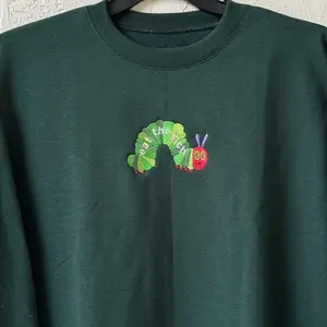 Hungry Caterpillar Eat the Rich Sweater, Embroidered Caterpillar sweatshirt Funny Gift