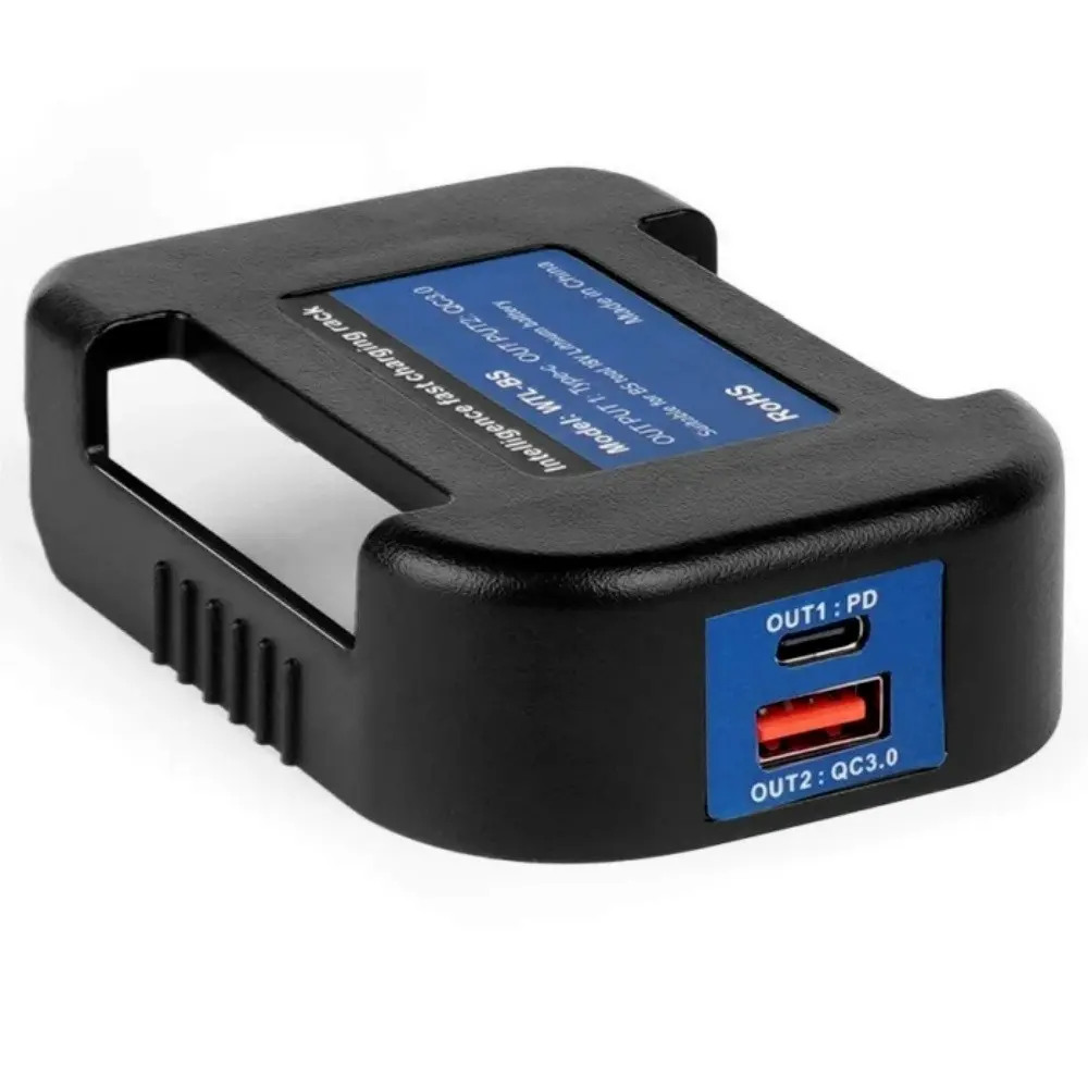 Battery Adapter, USB Charger Compatible with Bosch Professional Battery 18V USB Phone Power Source Charger Adapter with Type-C Fast Charging Type C Port (Adapter Only)